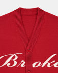 Broke Cardigan - Red
