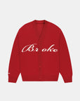 Broke Cardigan - Red
