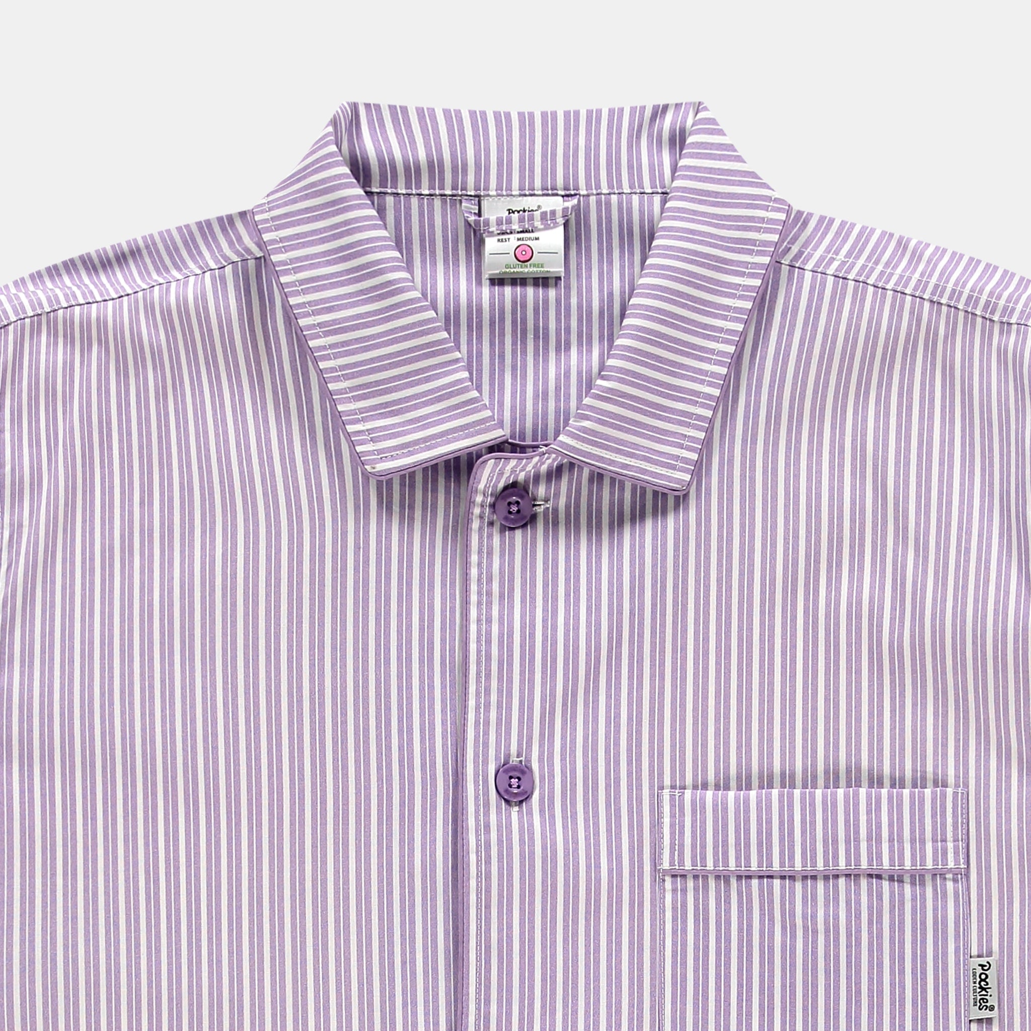 Lavender Stripes Pyjama Shirt