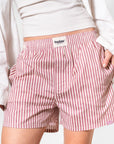 Pink Striped - Boyfriend Boxers