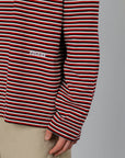 Striped LS - Red/Faux Black/OW