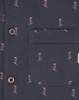 Ski Man Pyjama Shirt - Navy