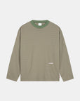 Striped LS - Green/Dusty Pink/Forest Green