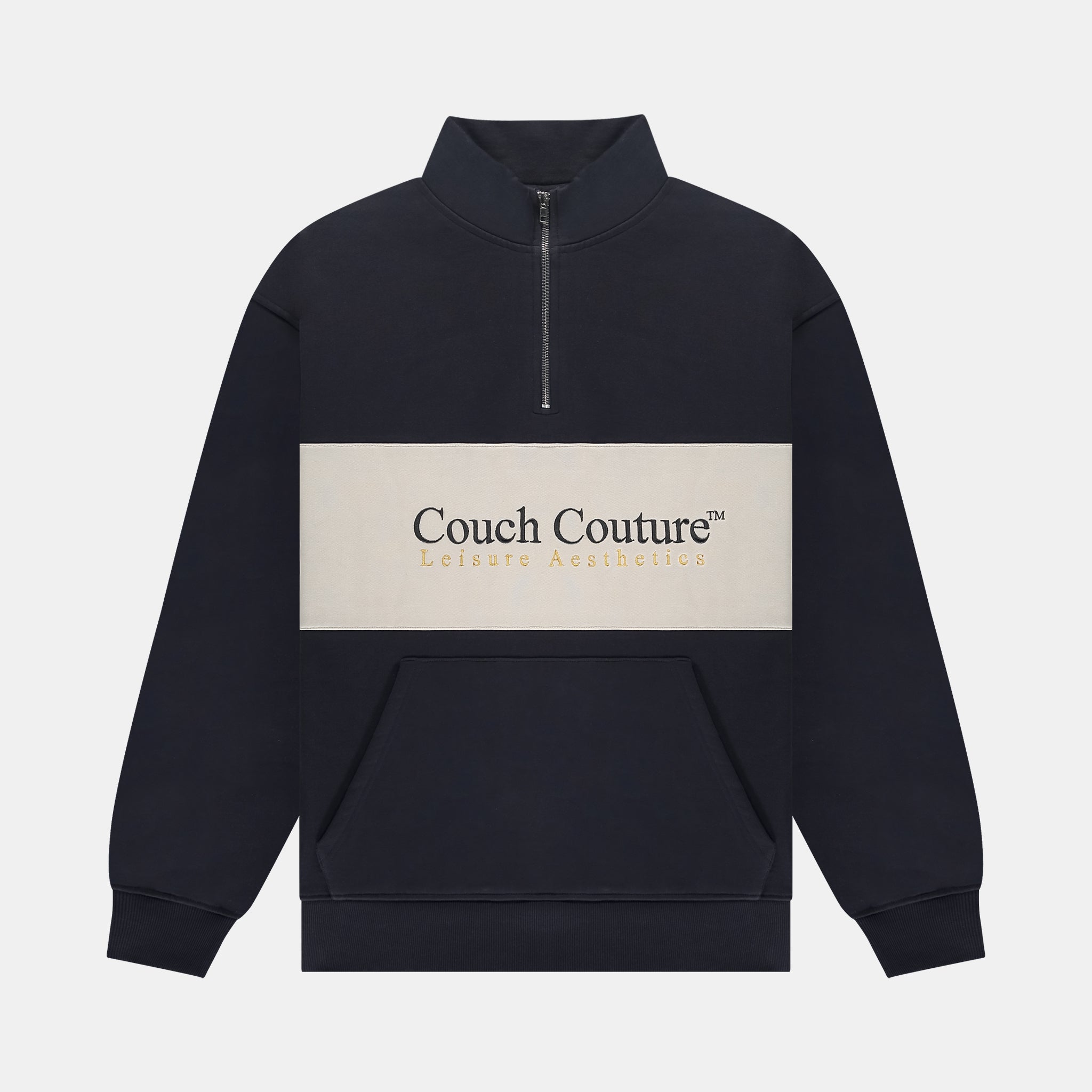 Pockies® Hoodies and Sweats Couch Couture Panel Zip Navy Hoodie