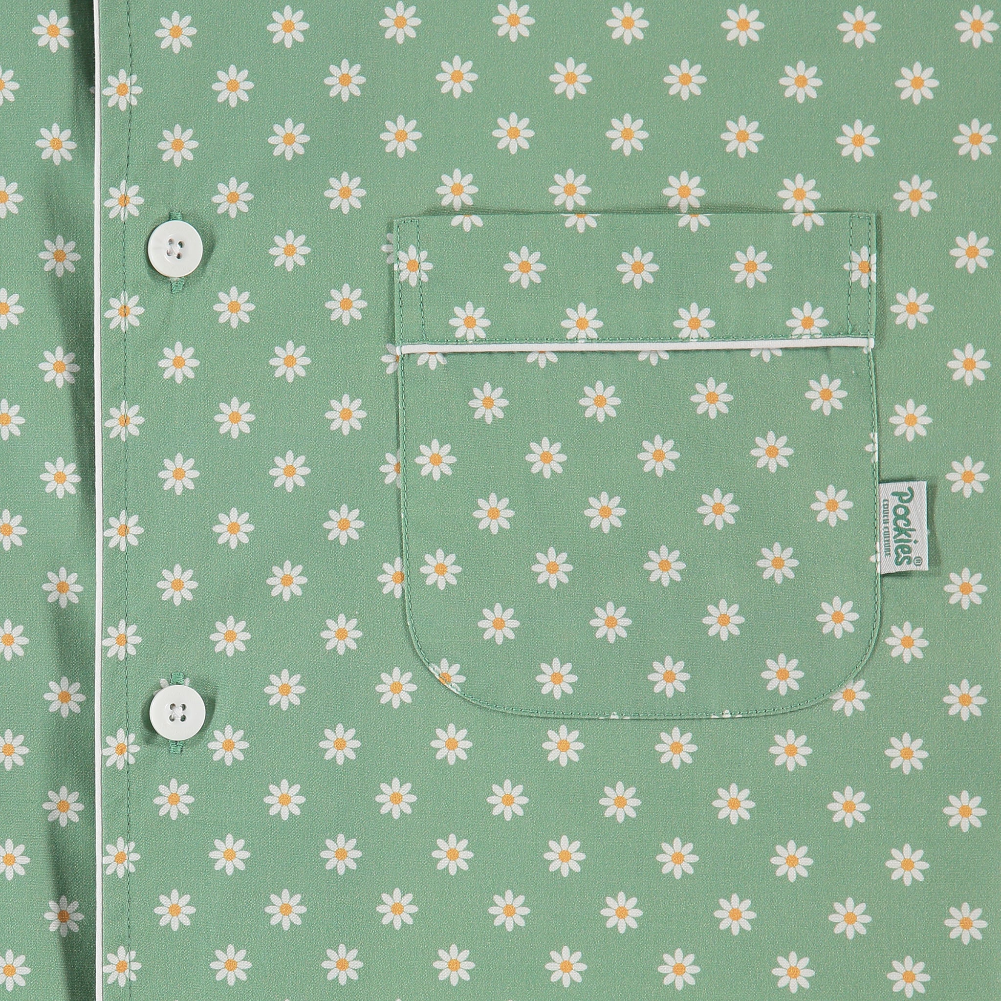 Daisy Green Pyjama Shirt