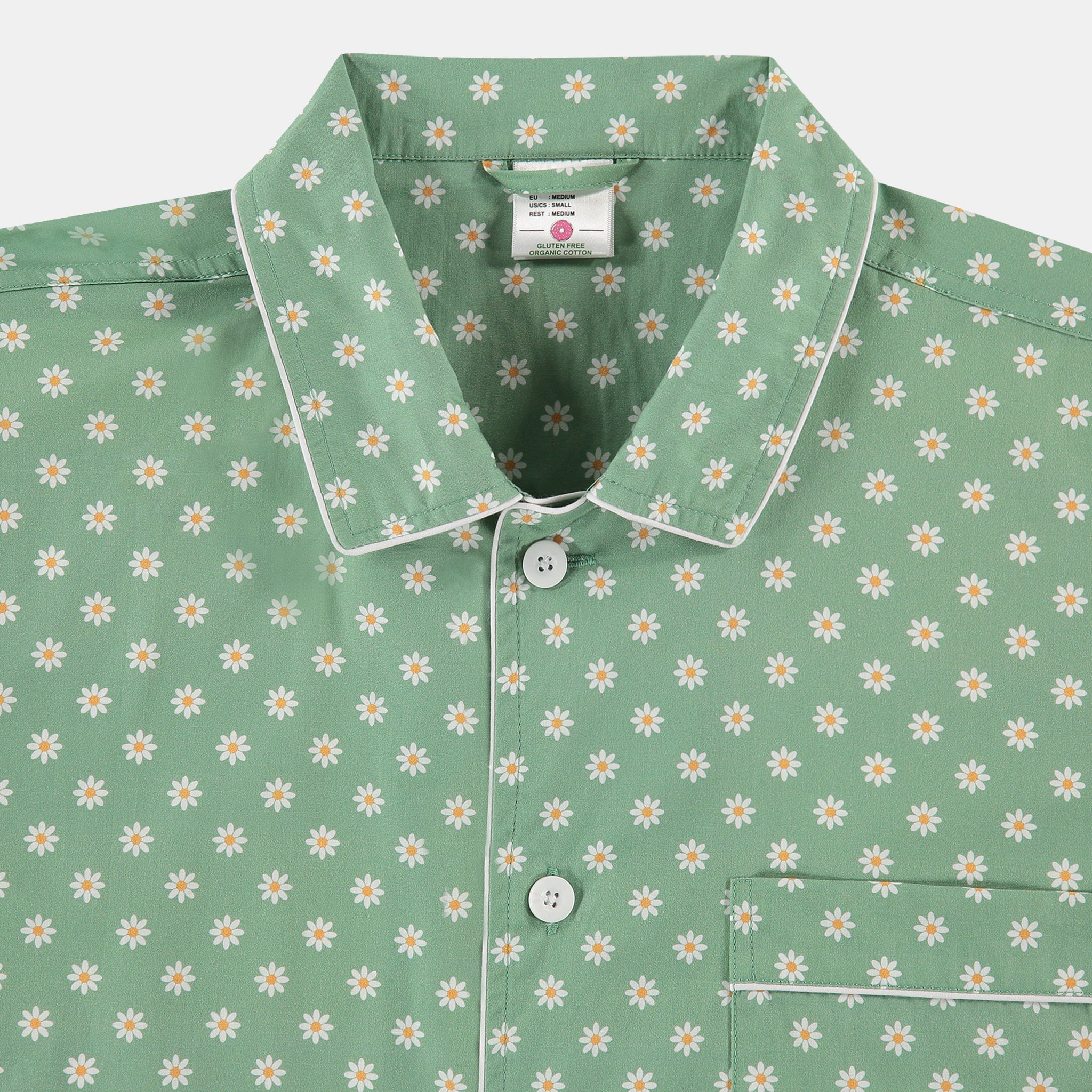 Daisy Green Pyjama Shirt