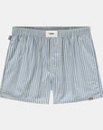Ice Blue Striped - Boyfriend Boxers