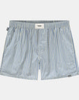 Ice Blue Striped - Boyfriend Boxers