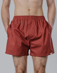 2-Pack Striped Boxers BG/OR