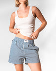 Blue Striped - Boyfriend Boxers