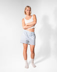 Ice Blue Striped - Boyfriend Boxers