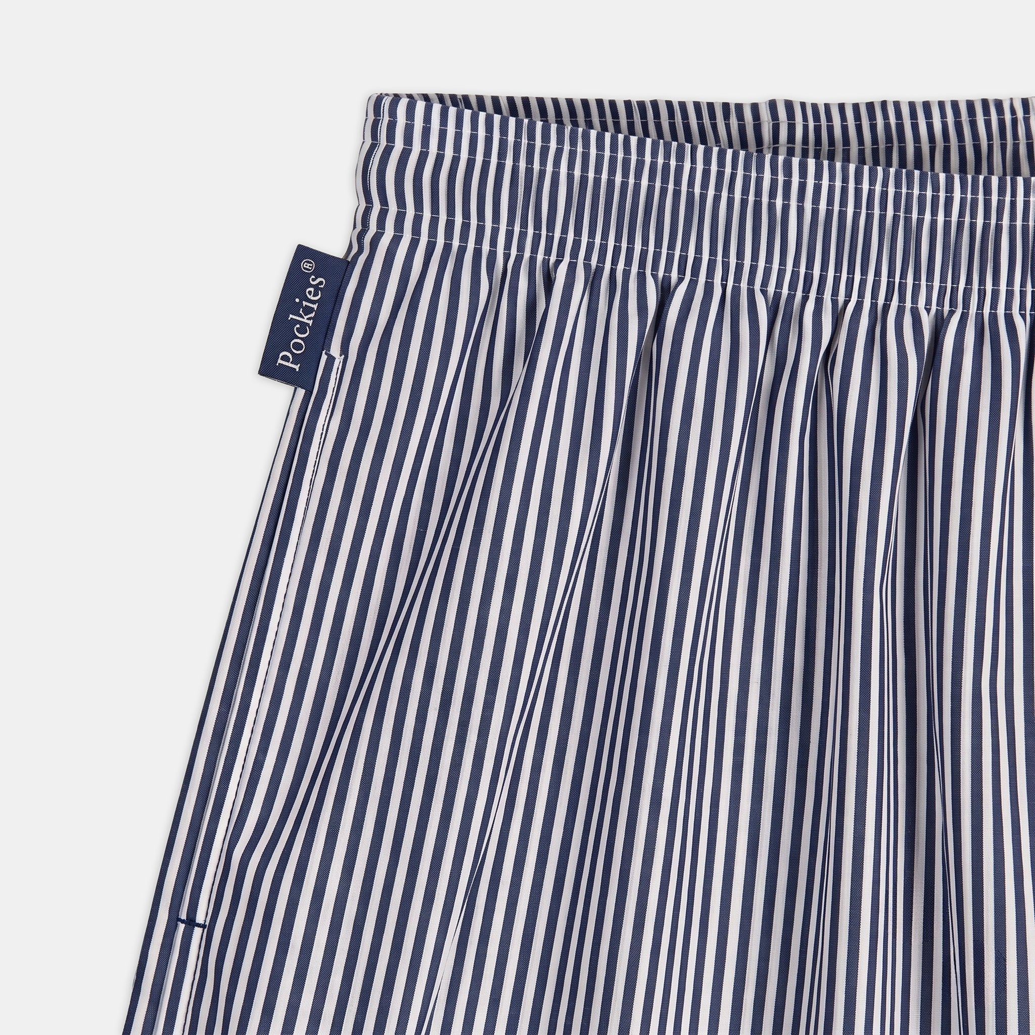 Pocketless Striped SOFTSERVE™ Boxers - Navy