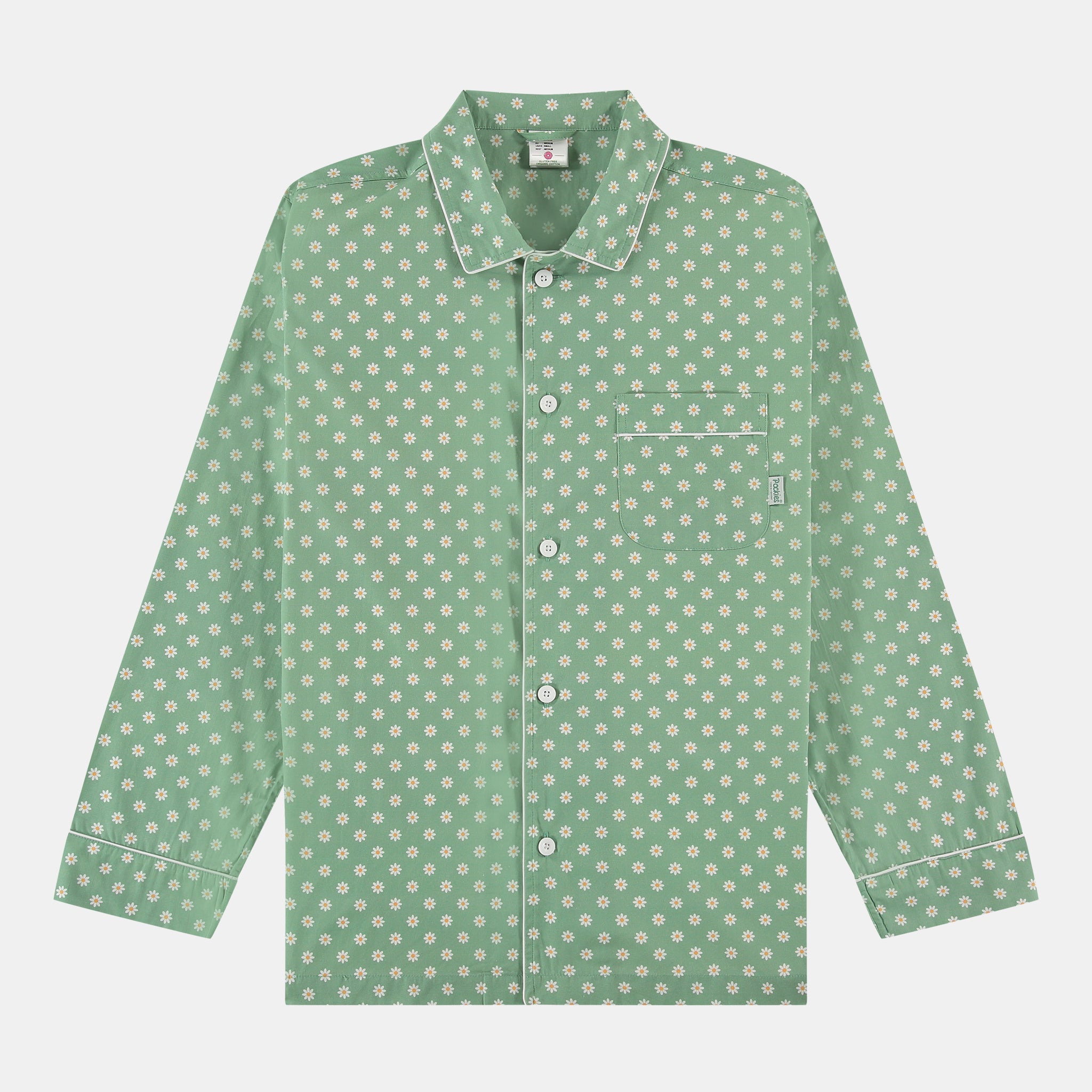 Daisy Green Pyjama Shirt