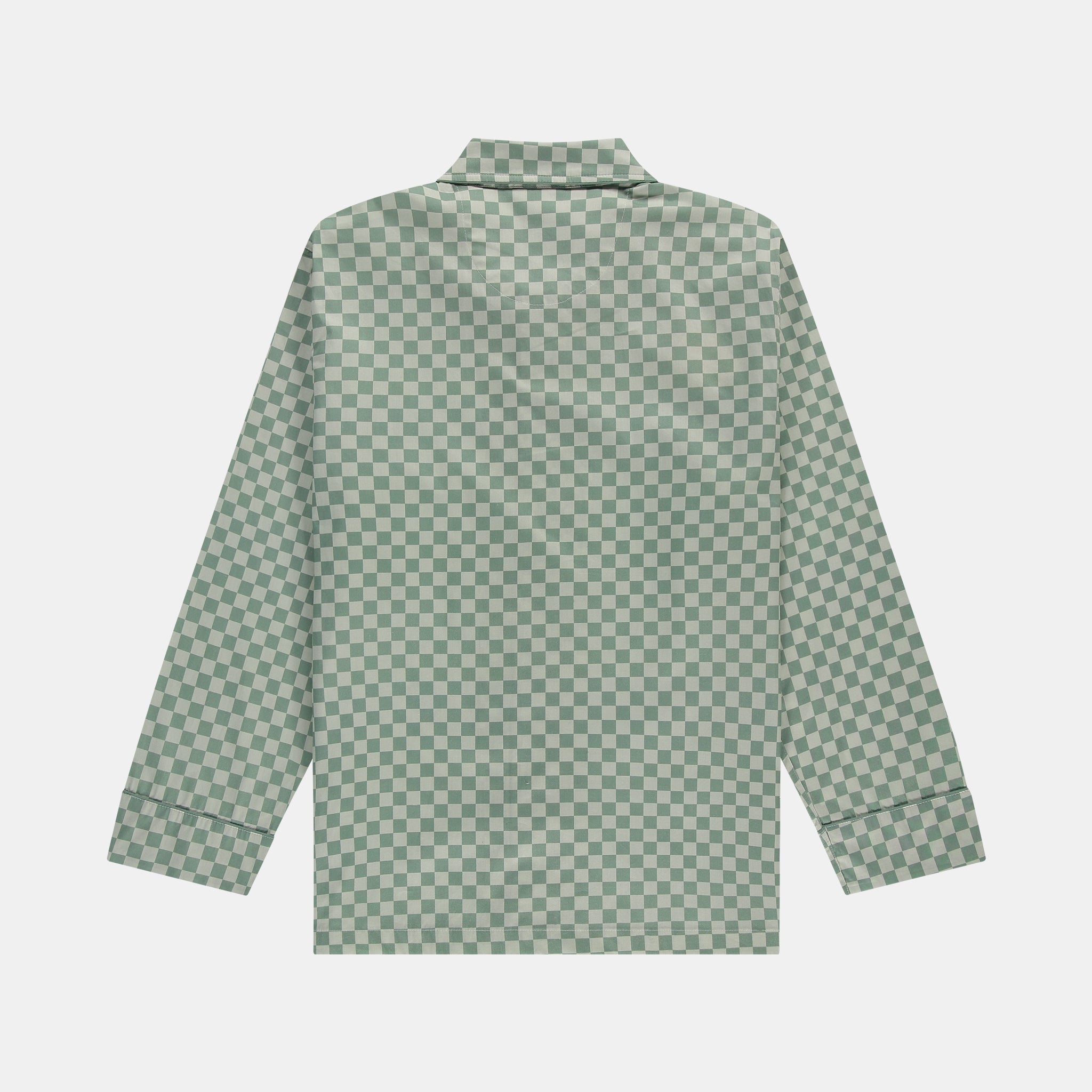 Checkered Pyjama Pattern Pockies® Green Checkered Pyjama Shirt