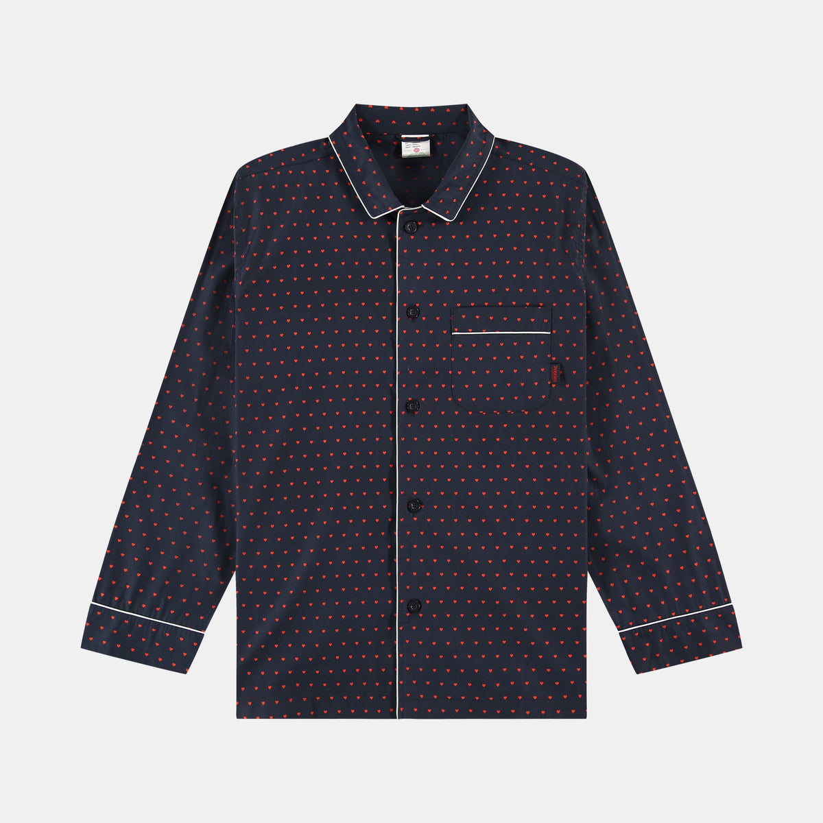 Navy Luv Pyjama Shirt