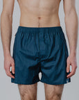 Striped Boxers - Navy/Green